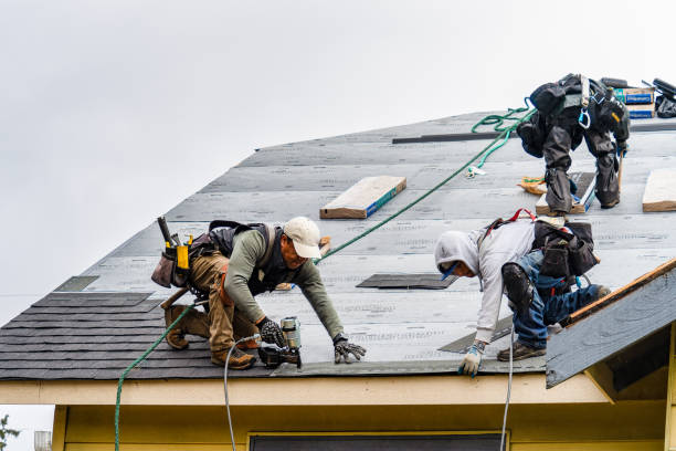 Professional Flat Roof Repair technician working in North Smithfield, RI